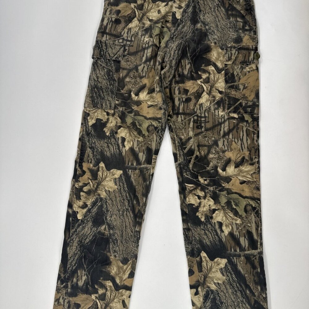 Cabelas Mossy Oak Camo Cargo Pants Youth Boys 20 Break Up Cotton Hunting Outdoor